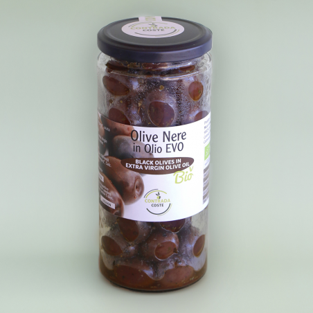Organic Black Olives in EVO Oil 400 g
